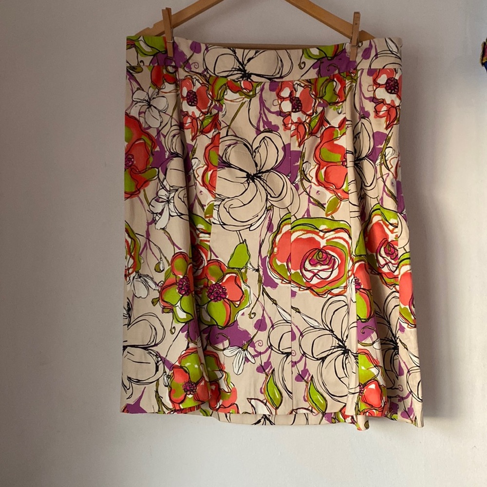 Lane Bryant 18 Floral Print Skirt